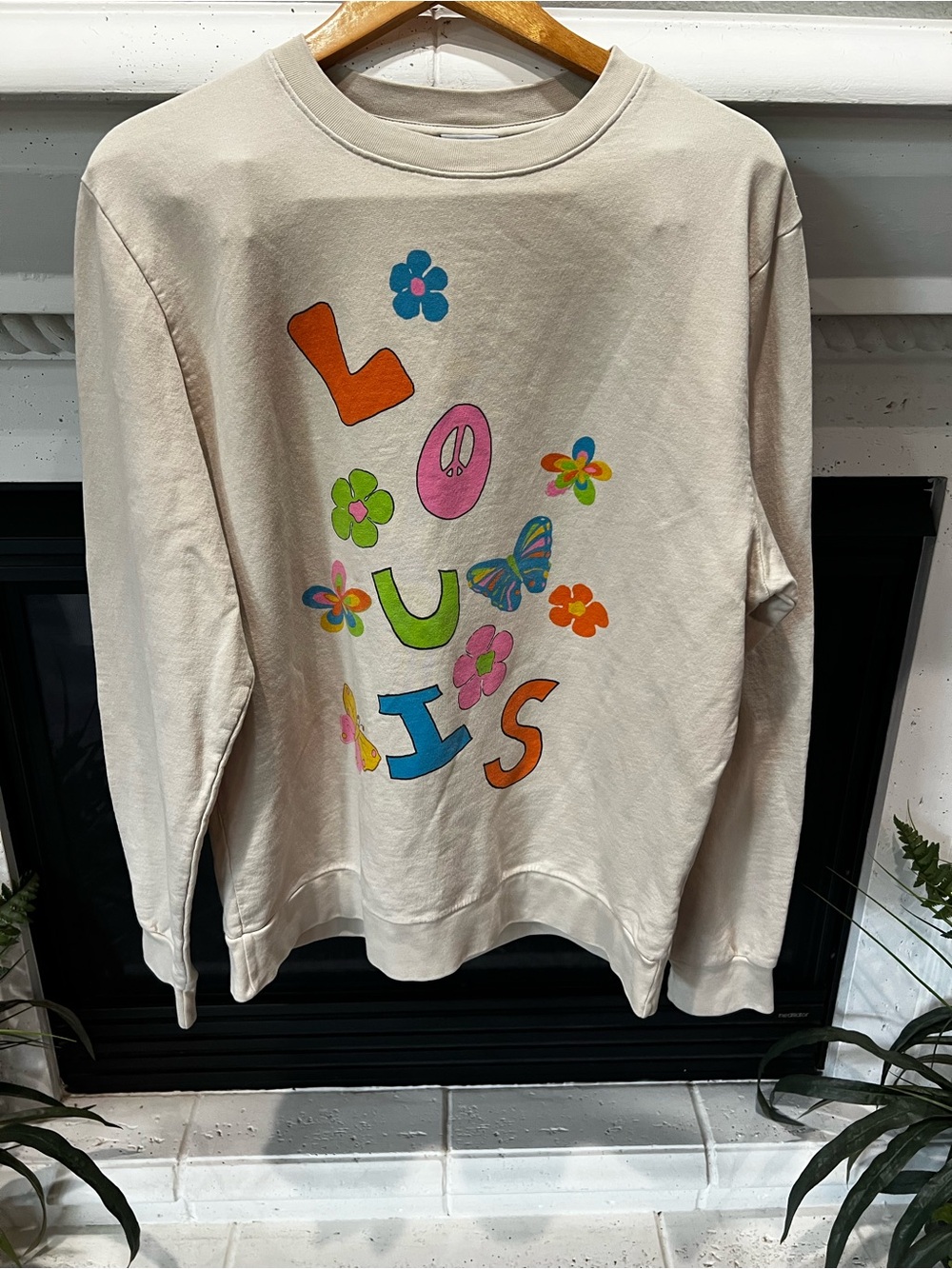 Mega Yacht ‘Louis Vuitton’ Cream Sweatshirt